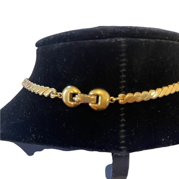 Monet 1960s Vintage Gold Slide Lariat Layering Chain Dangle Necklace - Picture 7 of 11